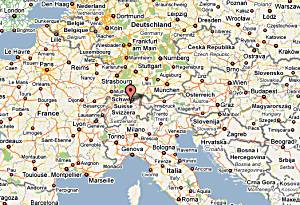 Map showing Einsiedeln.