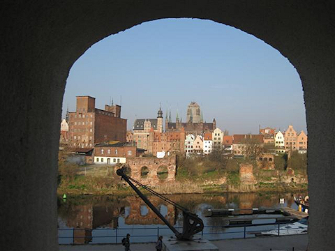 Old town centre from Hotel Gdansk.