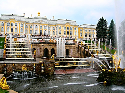 The Peterhoff fountains.