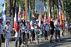 Romanians with flags of all nations.