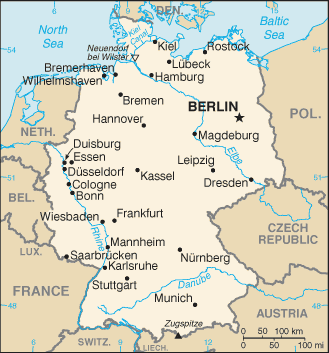 Map of Germany.